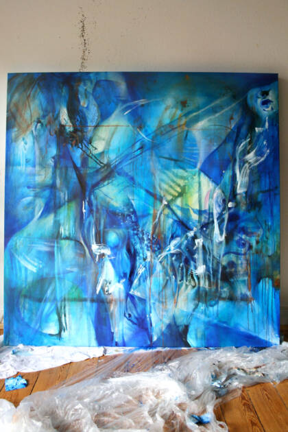 Blau, Ölgemälde, Auftragsarbeit, 2009